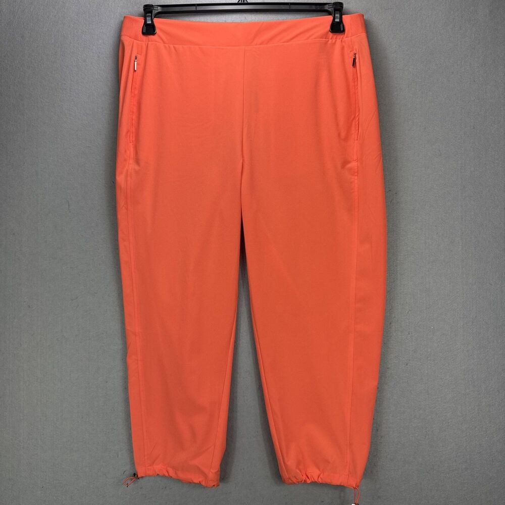 NWT Chico’s Size 3 US 16 UPF Neema Bungee Cropped Nectarine Pant Travel Stretch